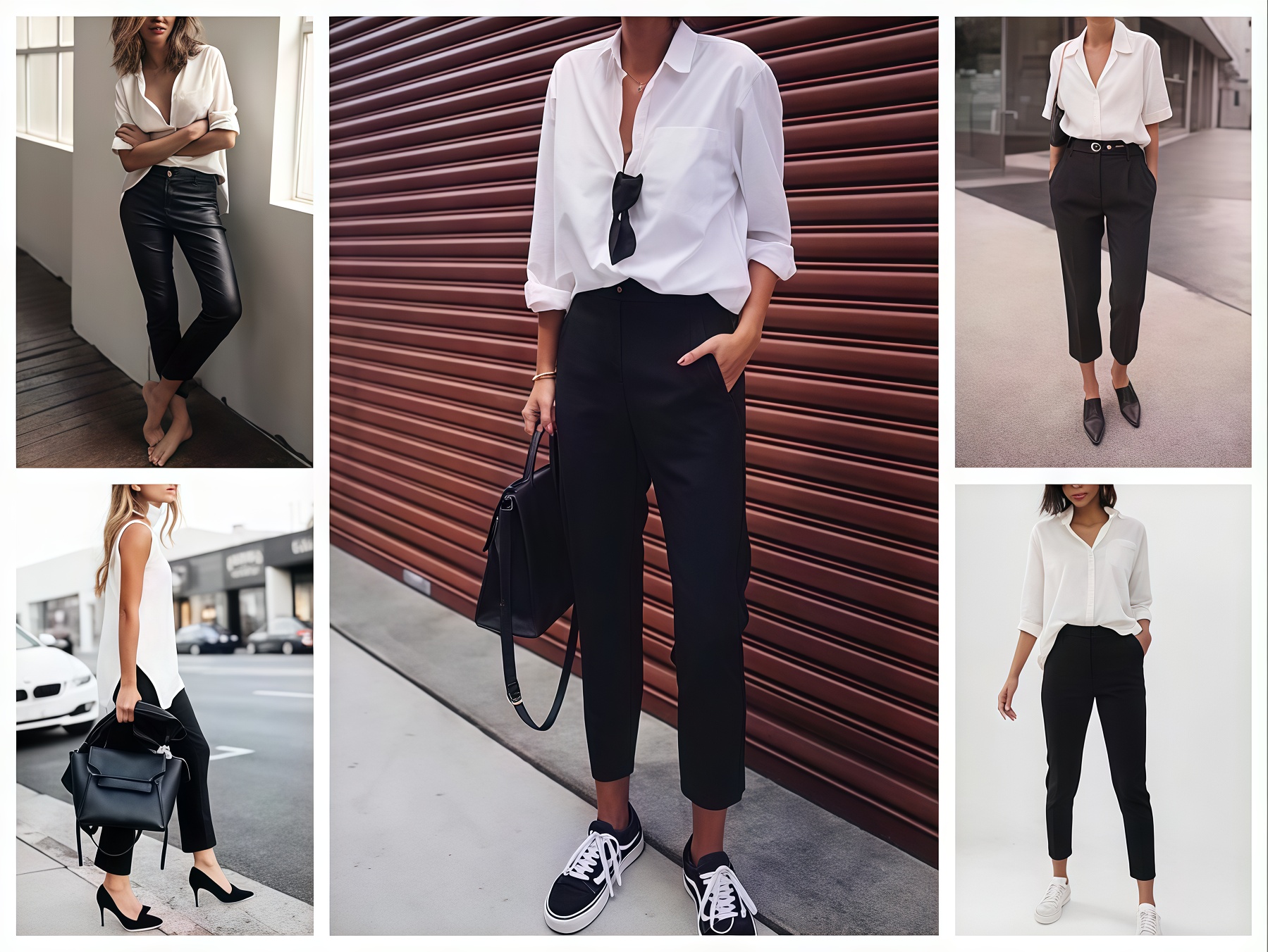 С чем носить черные брюки?